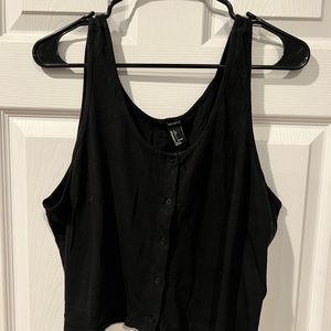Black tank crop top